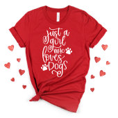 T-shirt Amoureux des chiens Valentine Whimsy Typographie