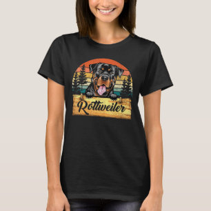 T-shirt Amoureux des chiens vintage Retro Rottweiler