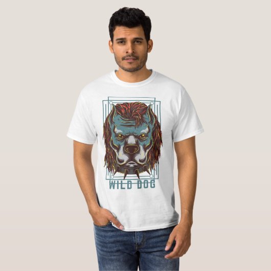 T-shirt Amoureux des chiens Wild Dog (Devant entier)