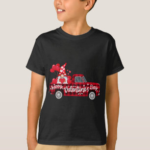 T-shirt Amoureux des Gnomes Amoureux du Camion Rouge Coeur