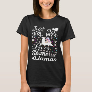 T-shirt Amoureux des paresseux Juste une fille qui aime l