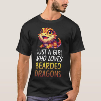 T-shirt Amoureux drôle de lézard Juste une fille qui aime