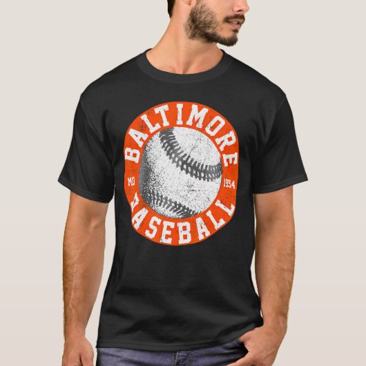 T-shirt Amoureux Du Baseball De Baltimore (Devant)