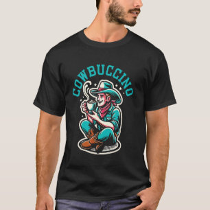 T-shirt Amoureux du café Cowboy Western Rodeo Cavalier de