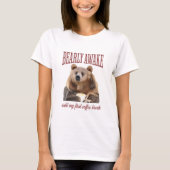 T-shirt Amoureux du café grizzly amusant (Devant)