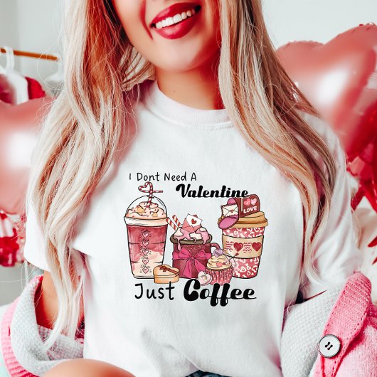 T-shirt Amoureux Du Café Saint-Valentin, Juste Du Café