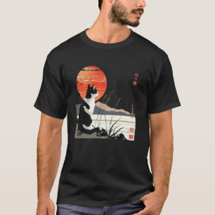 T-shirt Amoureux du chaton vintage coucher de soleil Art j