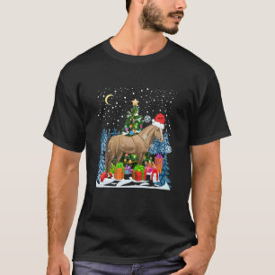 T-shirt Amoureux du Cheval de Noël présent Cheval de Noël