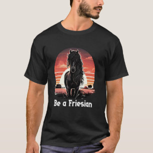 T-shirt Amoureux du cheval frison Majestueux Cheval frison