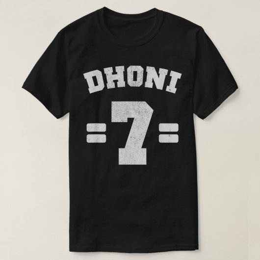 T-shirt Amoureux du cricket indien Dhoni 7 (Design devant)