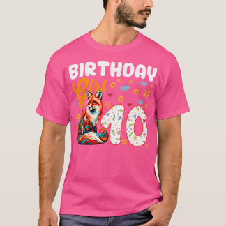T-shirt Amoureux du renard 10ème anniversaire fille Renard