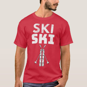T-shirt Amoureux Du Ski Ski Cool Snow Mountain Sports S