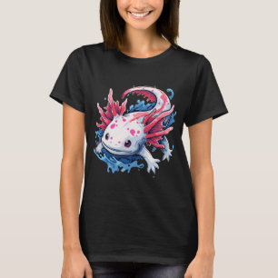 T-shirt Amoureux heureux de l'axolotl aquatique