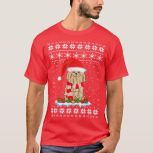T-shirt Amoureux Maltais Vilains Noël Lumières Doux Santa