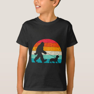 T-shirt Amoureux Rétro de Sasquatch Doxie Promeneur de Tec