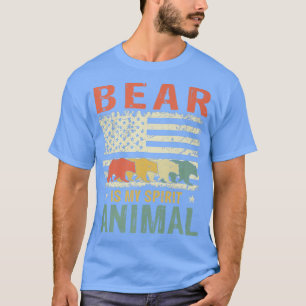 T-shirt Amoureux vintage de l'ours esprit animal Retro Amé