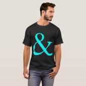 T-shirt Ampersand - Cyan (Devant entier)