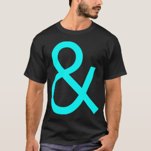 T-shirt Ampersand - Cyan sur Dark