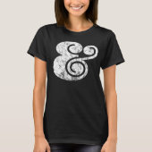 T-shirt Ampersand "&" Graphique en relief | BL Blanc | (Devant)