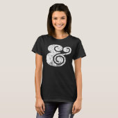 T-shirt Ampersand "&" Graphique en relief | BL Blanc | (Devant entier)