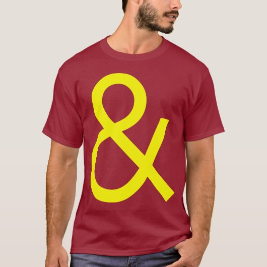 T-shirt Ampersand - Jaune sur foncé (Devant)