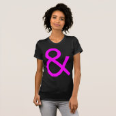 T-shirt Ampersand - Magenta sur Dark (Devant entier)