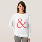 T-shirt Ampersand - rose tropicale (Devant entier)