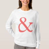 T-shirt Ampersand - rose tropicale (Devant)