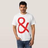 T-shirt Ampersand - Rouge à la lumière (Devant entier)