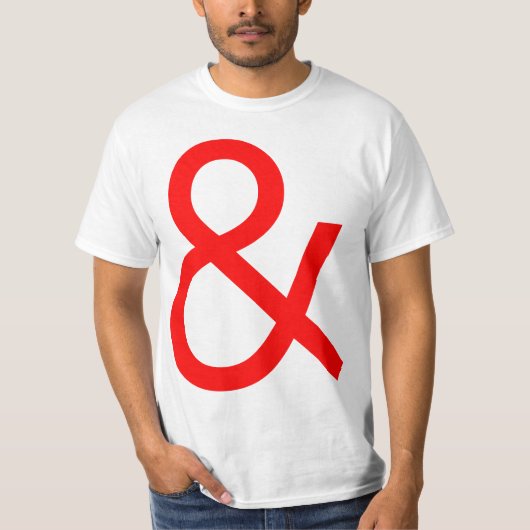 T-shirt Ampersand - Rouge à la lumière (Devant)