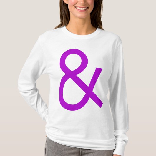 T-shirt Ampersand - Violet à la lumière (Devant)