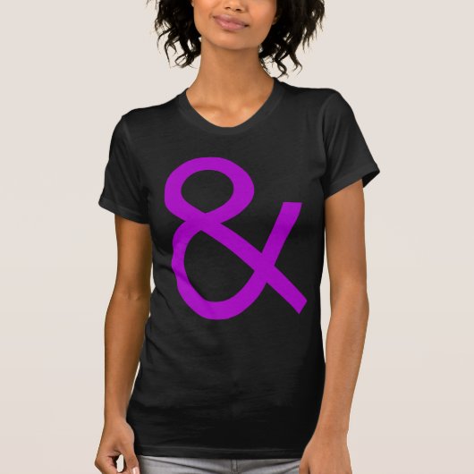 T-shirt Ampersand - Violet sur foncé (Devant)