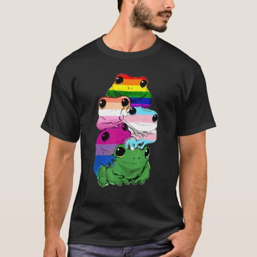 T-shirt Amphibiens Frogs Lgbt Rainbow Gay pride (Devant)