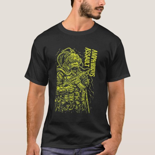 T-shirt Amphibious Assault Trooper Deep Sea Combat Art (Devant)