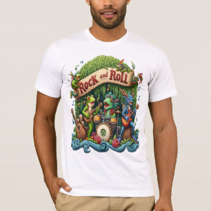 T-shirt Amphibious Band Jamming dans un marais avec guitar