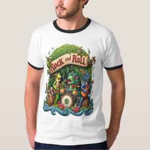 T-shirt Amphibious Band Jamming dans un marais avec guitar