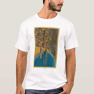T-shirt Amphithéâtre, plage, et pilier d'arc-en-ciel