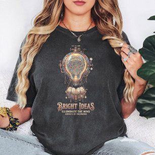 T-shirt Ampoule de ballon à air chaud d'imagination Steamp