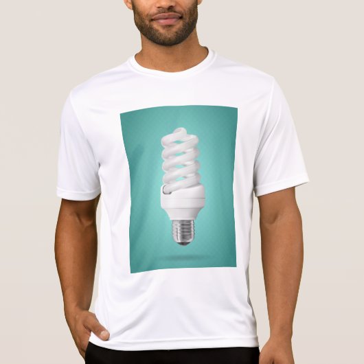 T-shirt Ampoule Fluorescente Compacte à Spirale Moderne (Devant)