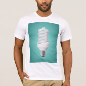 T-shirt Ampoule Fluorescente Compacte à Spirale Moderne (Devant)