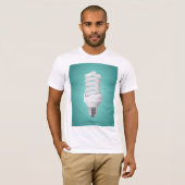 T-shirt Ampoule Fluorescente Compacte à Spirale Moderne (Devant entier)