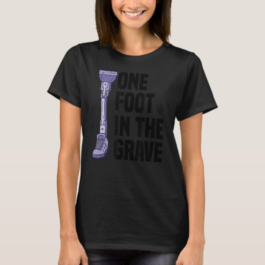 T-shirt Amputation de la jambe Support de la sonde en faut (Devant)