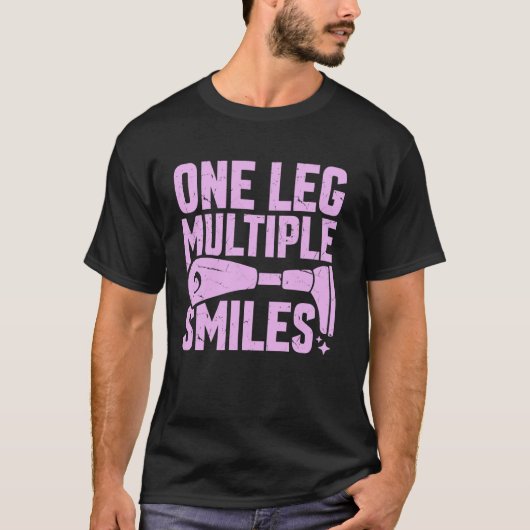 T-shirt Amputé d'une jambe à multiples sourires (Devant)