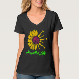 T-shirt Amputé Humour Fleur Vie Jambe Bras Drôle Récupérat