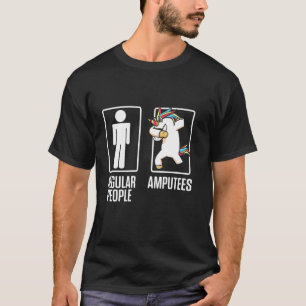 T-shirt Amputé Humour Unicorn Leg Arm amusant récupération
