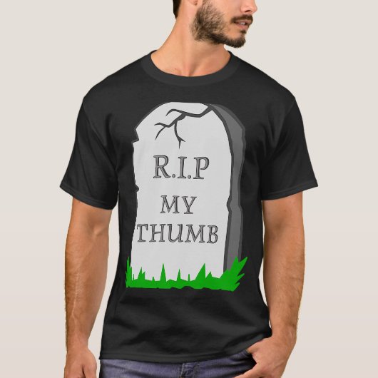 T-shirt Amputé pouce Amputation RIP My Thumb Headstone Jo (Devant)