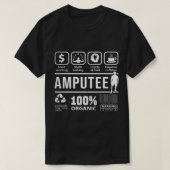 T-shirt Amputee shirt Funny Multi Tâche thème graphique am (Design devant)
