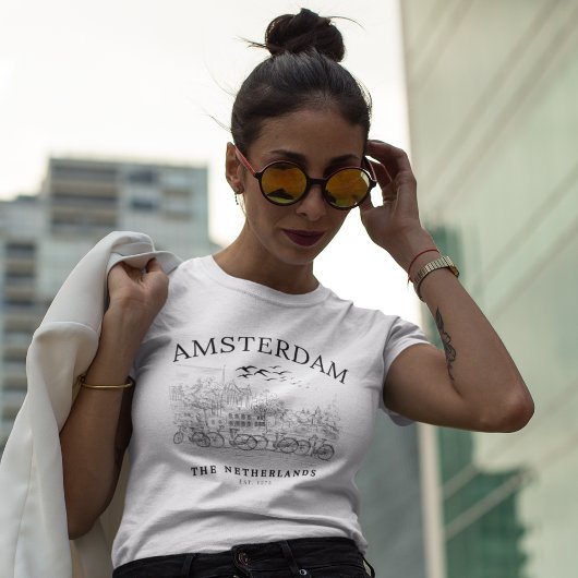 T-shirt Amsterdam Beautiful Vintage Landscape