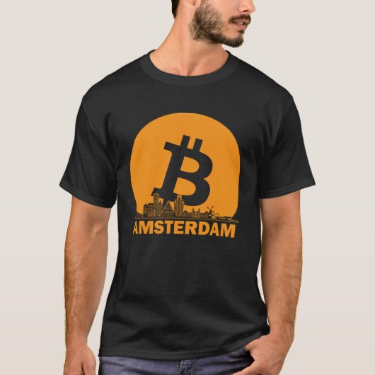 T-shirt Amsterdam Bitcoin Maximalist  Bitcoin Amsterdam Sk (Devant)