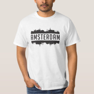 T-shirt Amsterdam City Skyline Cityscape Life Drôle cadeau